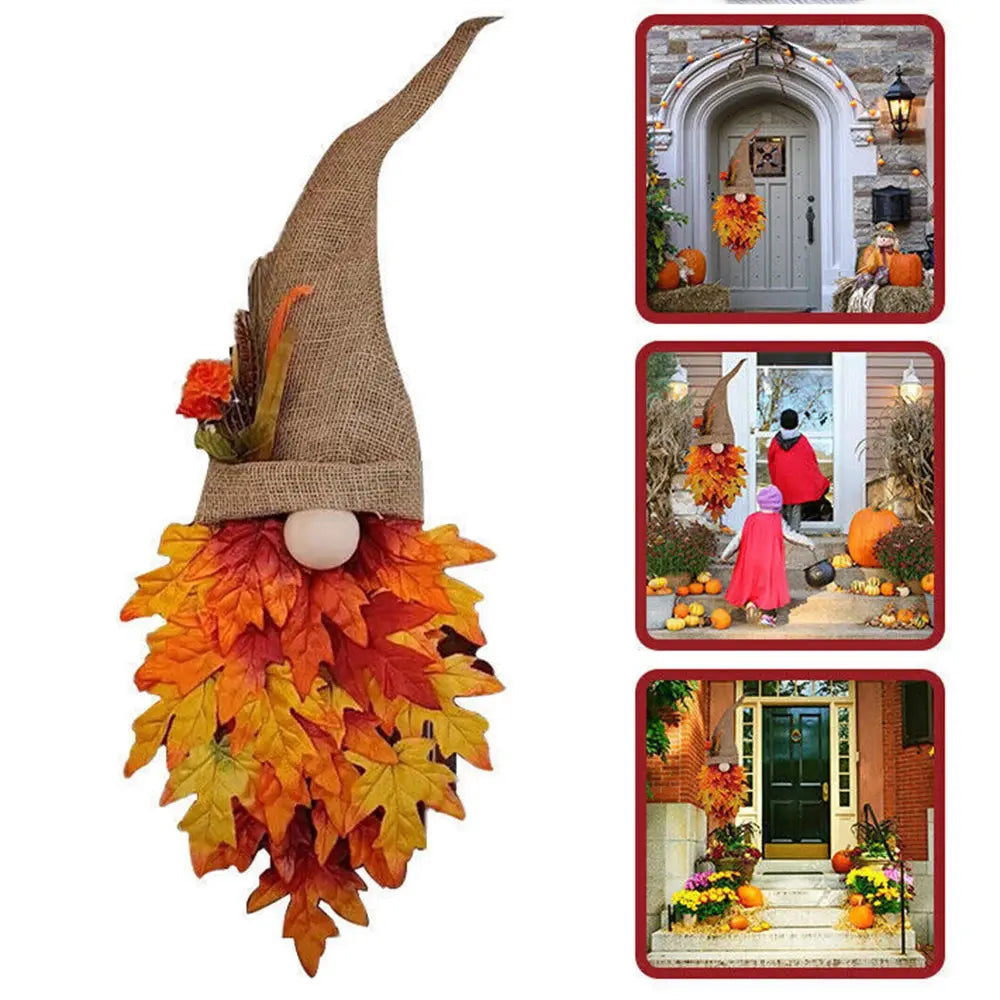 Rustic Wooden Dwarf Door Hanger – Fairy Tale Decor for Garden & Entryway