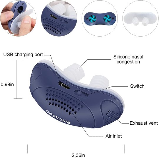 Portable Sleep Aid for Snoring Relief and Sleep Apnea