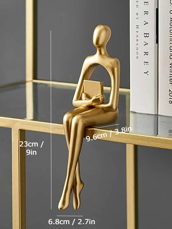 Set of Gold Sculptures - Abstract Figurine Collection