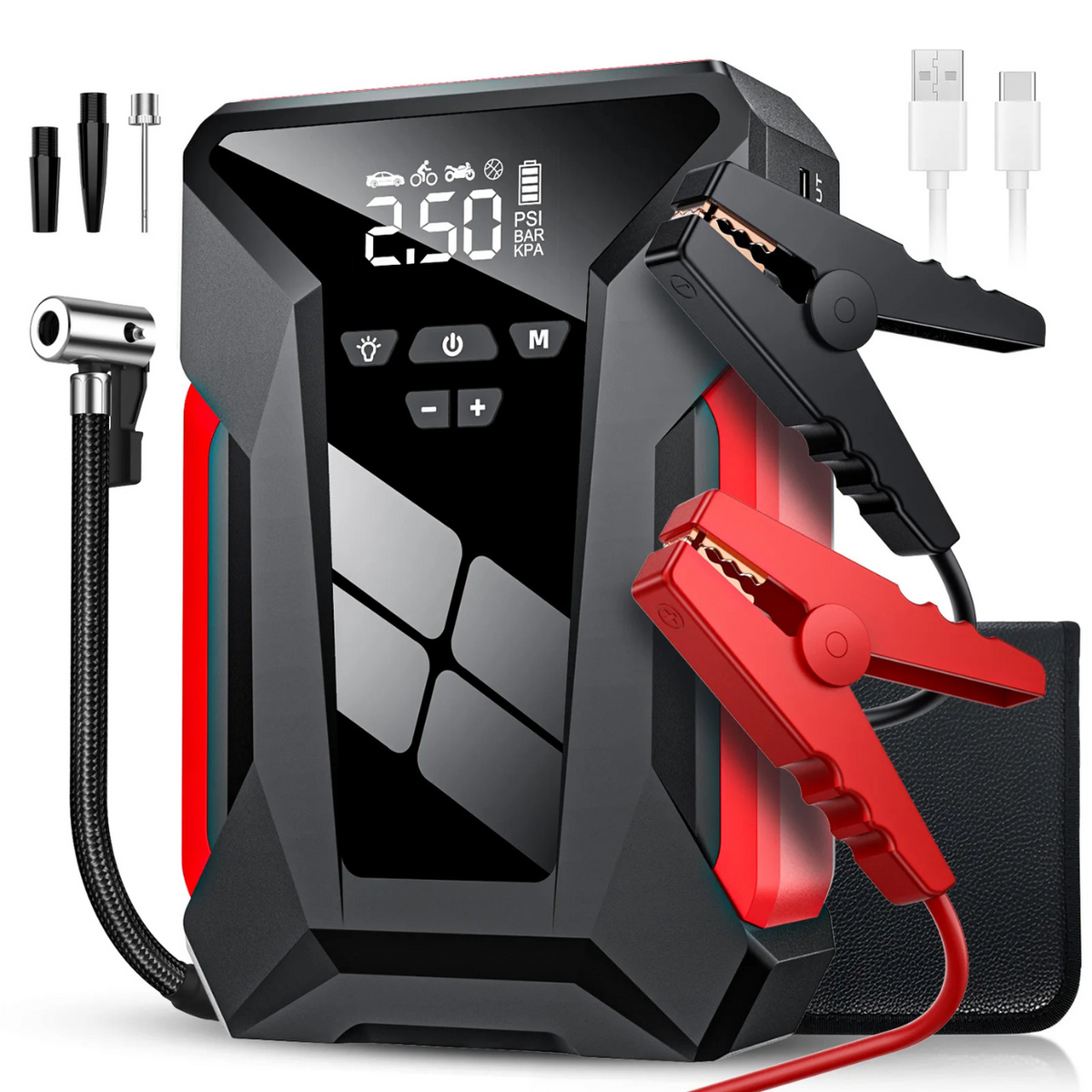 Multi-Function 4-Port Car Charging Device