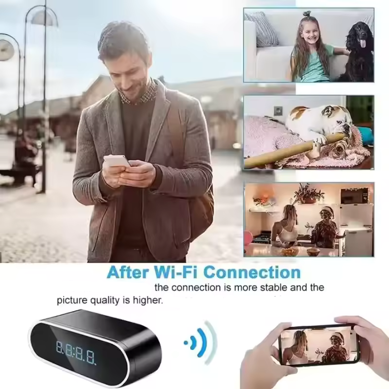 Video Camera Nightstand Clock with Night Vision and Motion Detection