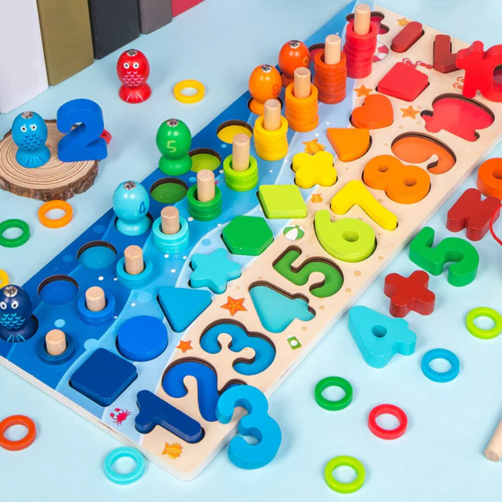 Wooden Learning Toy for Inquisitive Kids Inspired by Montessori