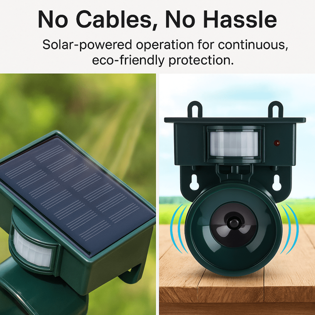 Motion Activated Bird Repellent Device with Sensor