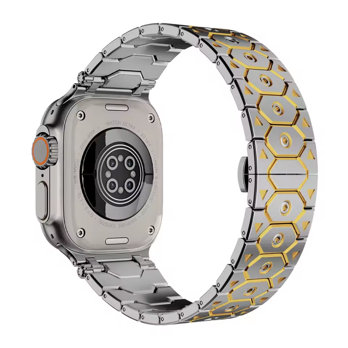 Stylish Black Metal Strap for Apple Watch
