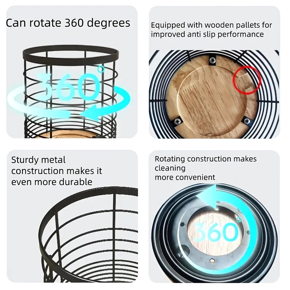360-Degree Culinary Tool Organizer with Durable Design