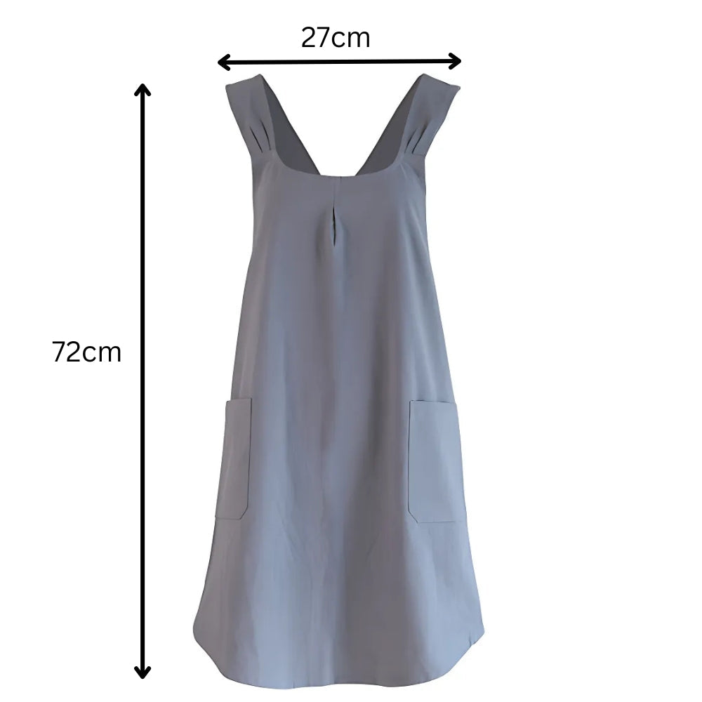 Chic Everyday Apron Dress with Cross-Back Design