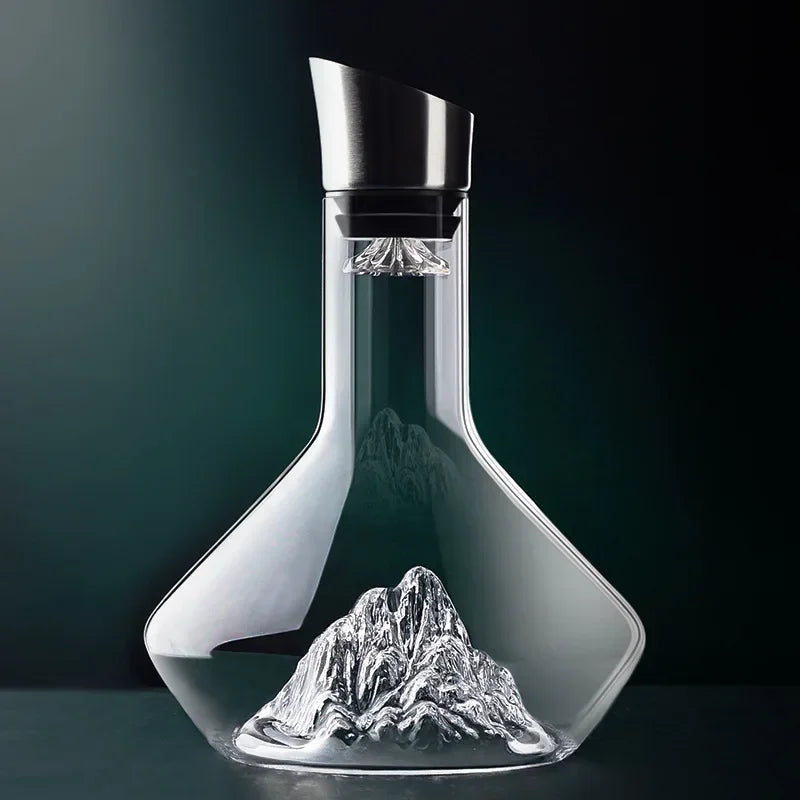 Lead-Free Crystal Decanter with Iceberg Base – 1500 ml for Red Wine