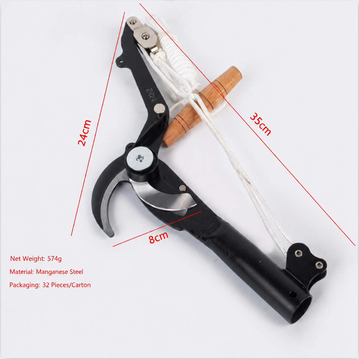 Extendable Garden Shears with Dual Pulley System