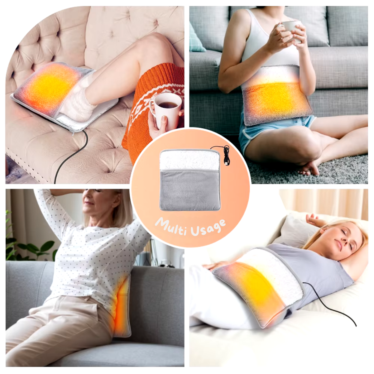 Portable Electric Foot Heater with Rechargeable Battery