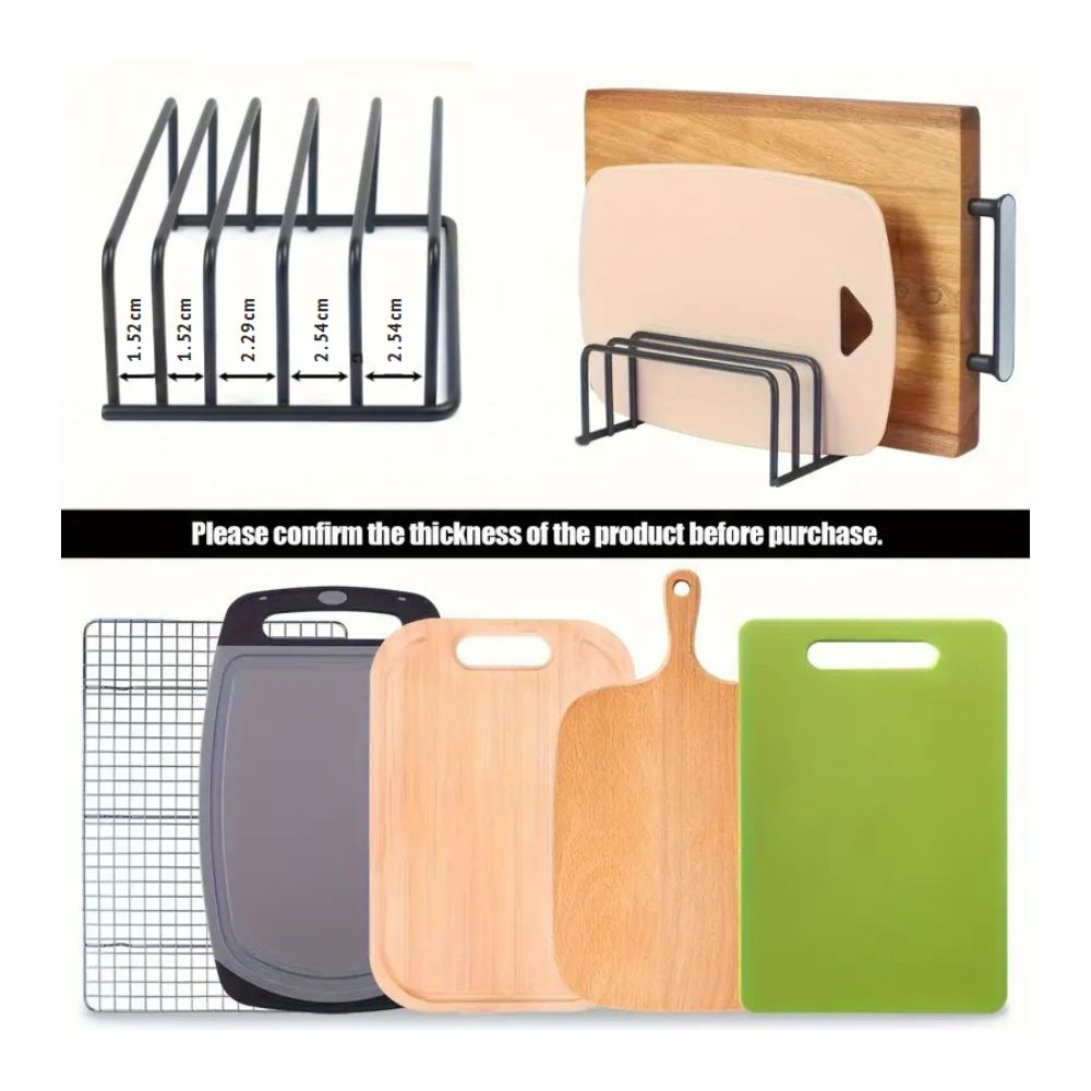 Stylish Storage Rack for Cutting Boards and More