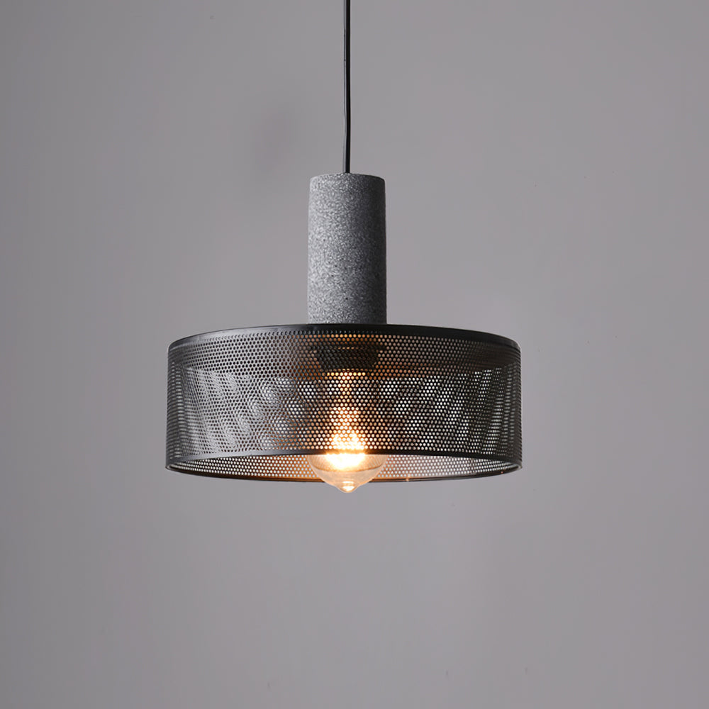 Cylindrical Ceiling Pendant Light with Minimalist Industrial Style