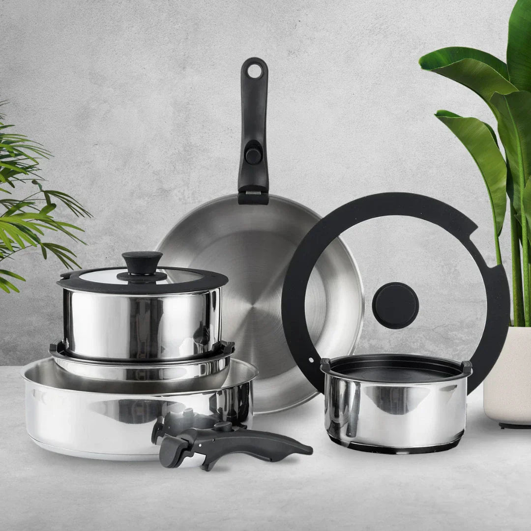 Space-Saving Non-Stick Cookware Set | Versatile and Durable
