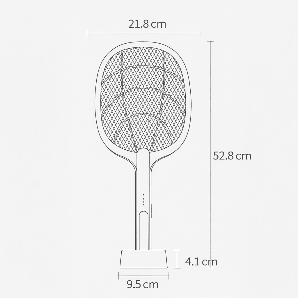Electric Mosquito Zapper with USB Rechargeable Battery and Safety Guard