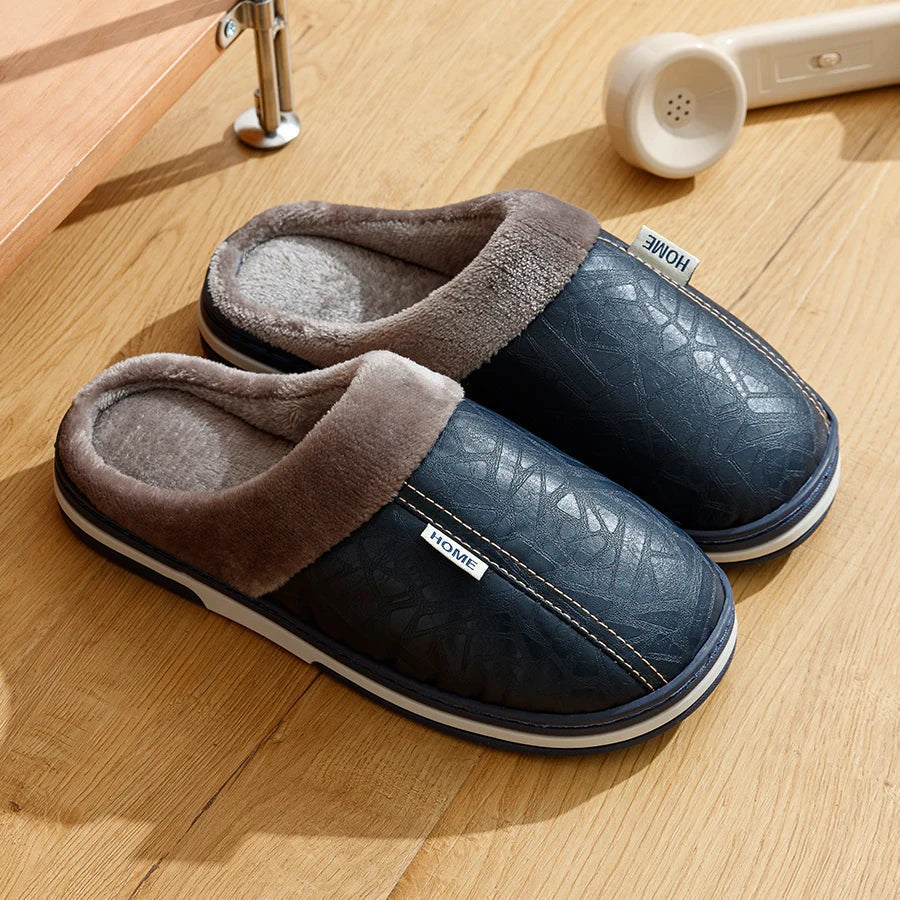 Waterproof Winter Slippers for Men - Cozy and Warm