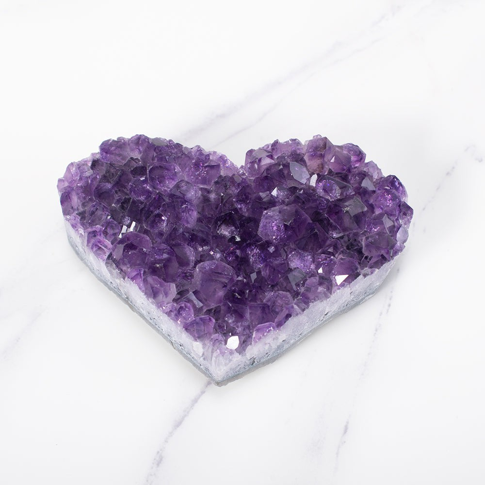 Heart-Shaped Amethyst Crystal Cluster