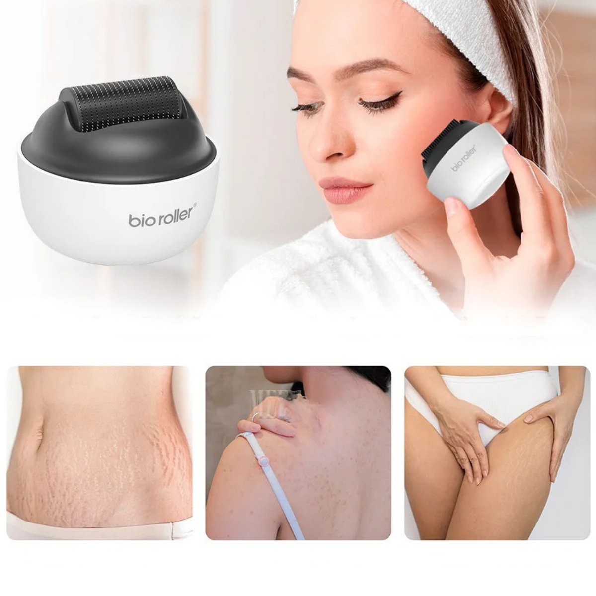 Microneedling Roller with 1200 Titanium Needles - Reusable