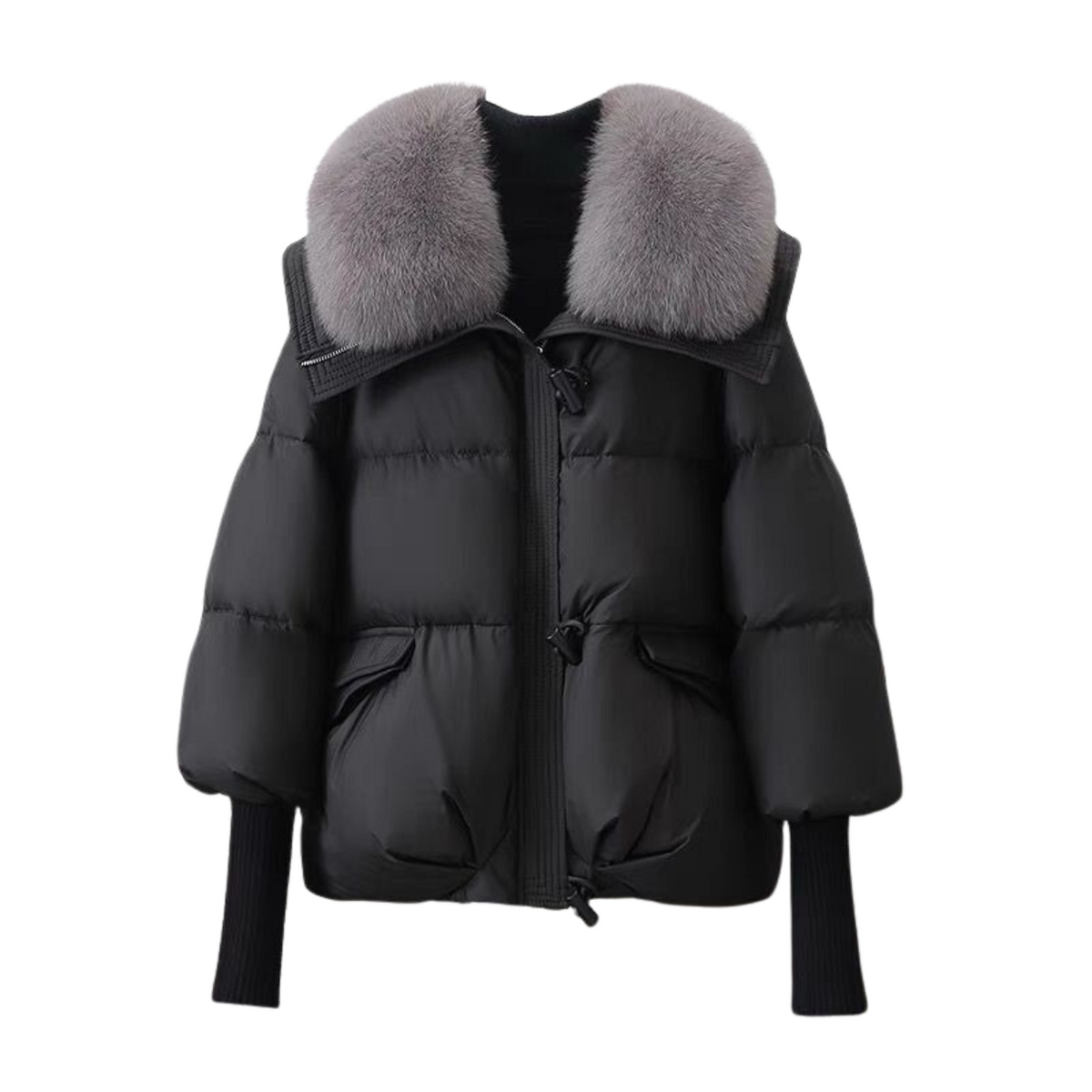 Fleece-Lined Hooded Winter Parka for Cold Weather