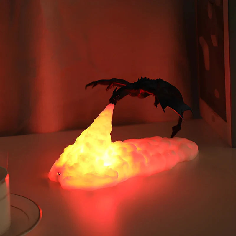 Elegant LED Lamp for Atmospheric Dragon Flame Illumination