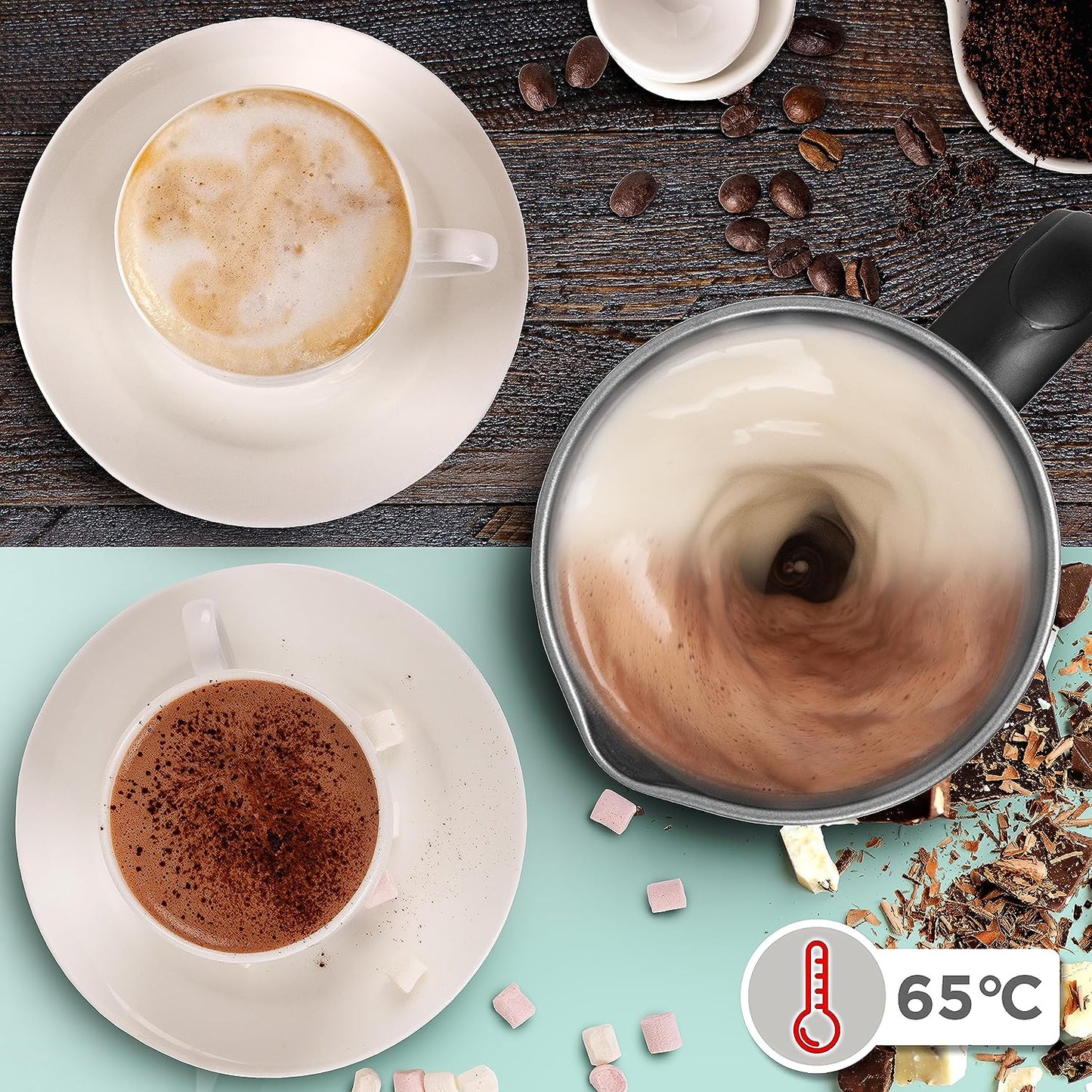 Premium Milk Frother | Induction Tool for Hot & Cold Foam