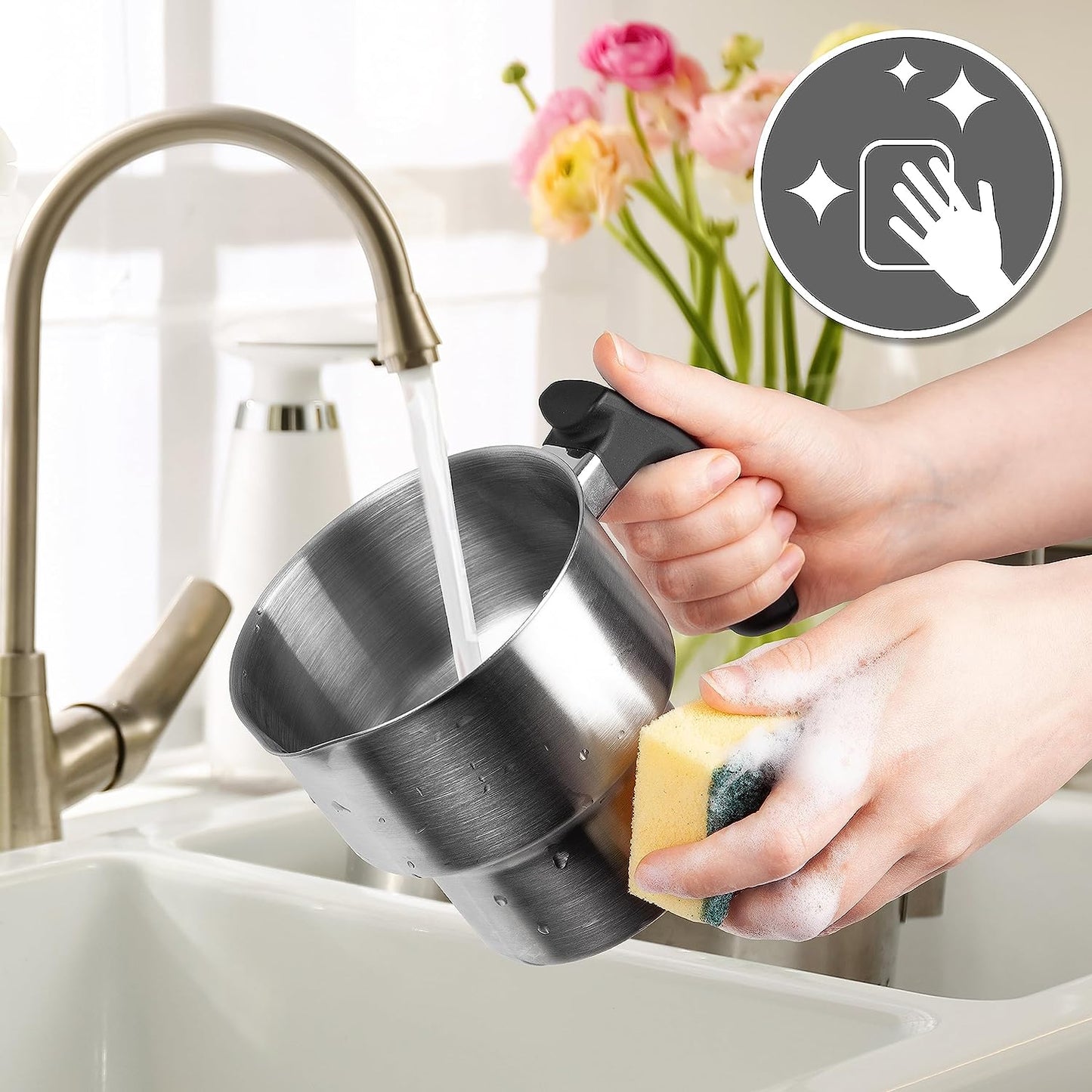 Induction Milk Frother | Automatic Hot & Cold Foam Maker