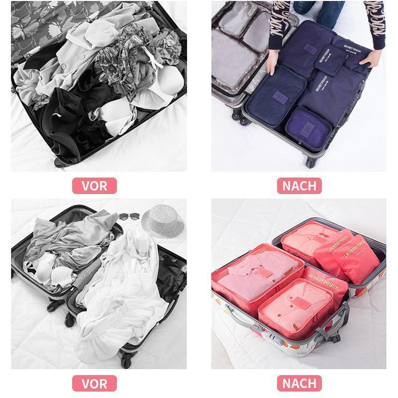 6-Piece Travel Storage Cube Set for Clothing and Accessories