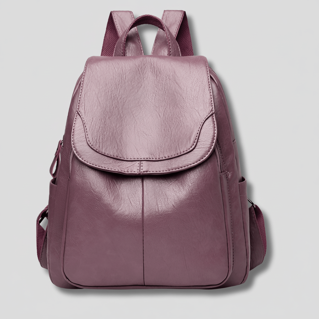 Chic Leather Backpack for Women – Organized, Secure, Anti-Theft Design