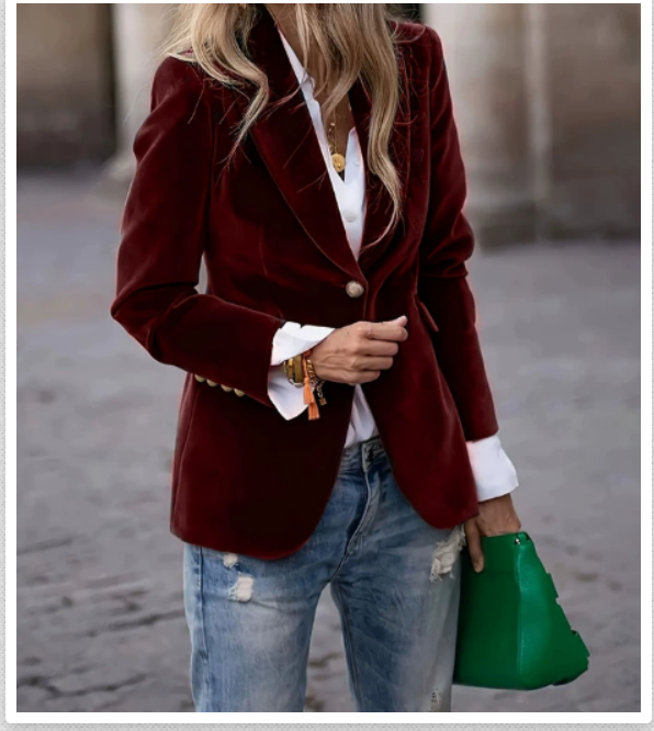 Elegant Blazer | Luxurious Velvet Jacket for Stylish Sophistication