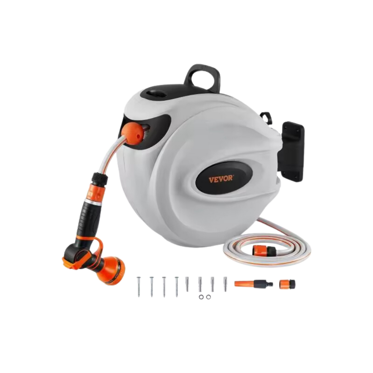 Garden Hose Reel with Compact Retractable Design