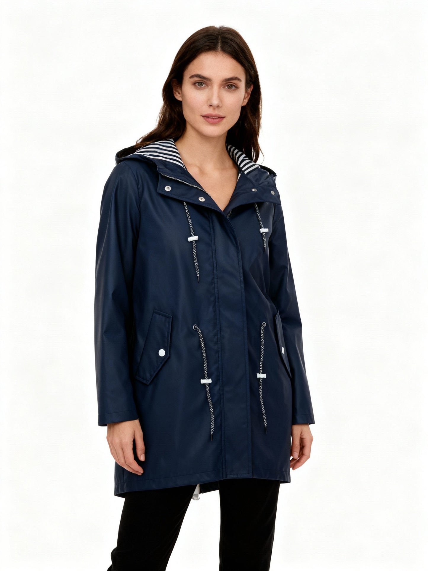 Water-Resistant Coat with Hood