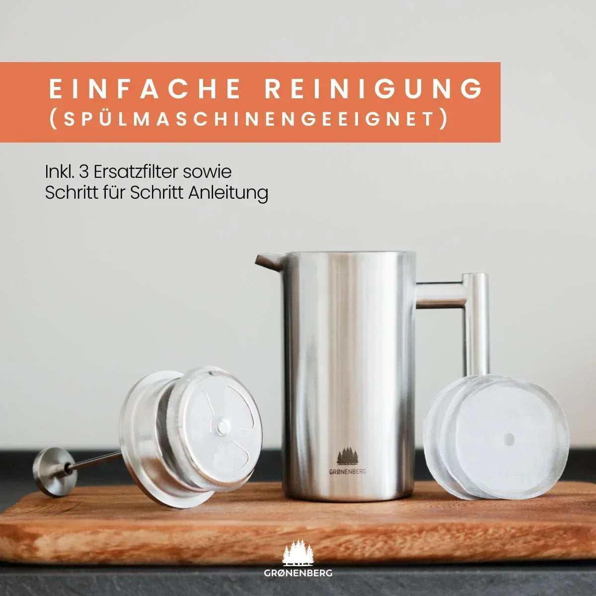 Stainless Steel Coffee Maker | 350 ml Insulated Brew Pot