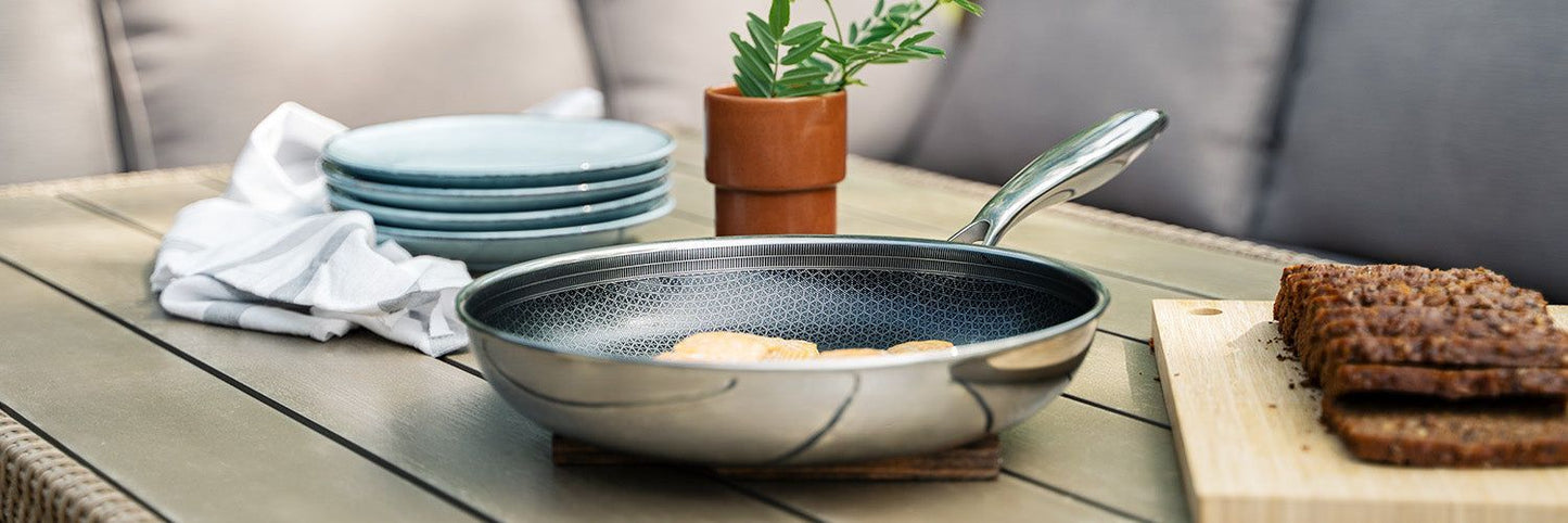 Ceramic Hybrid Frying Pan – Non-Stick Surface Safe for Metal Utensils