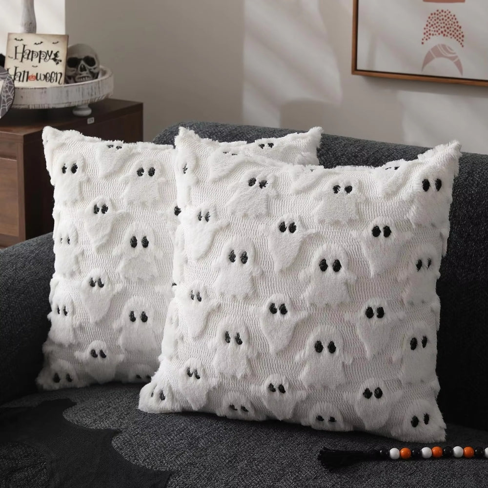 Cozy Pumpkin-Themed Cushion Cover for Halloween Decor