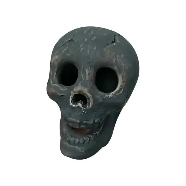 Fireproof Skull Figurine – Gothic Resin Ornament for Halloween Decor