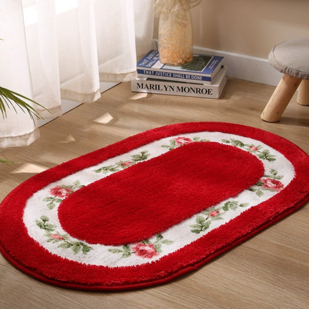 Elegant Floral Soft Bath Rug for Every Home
