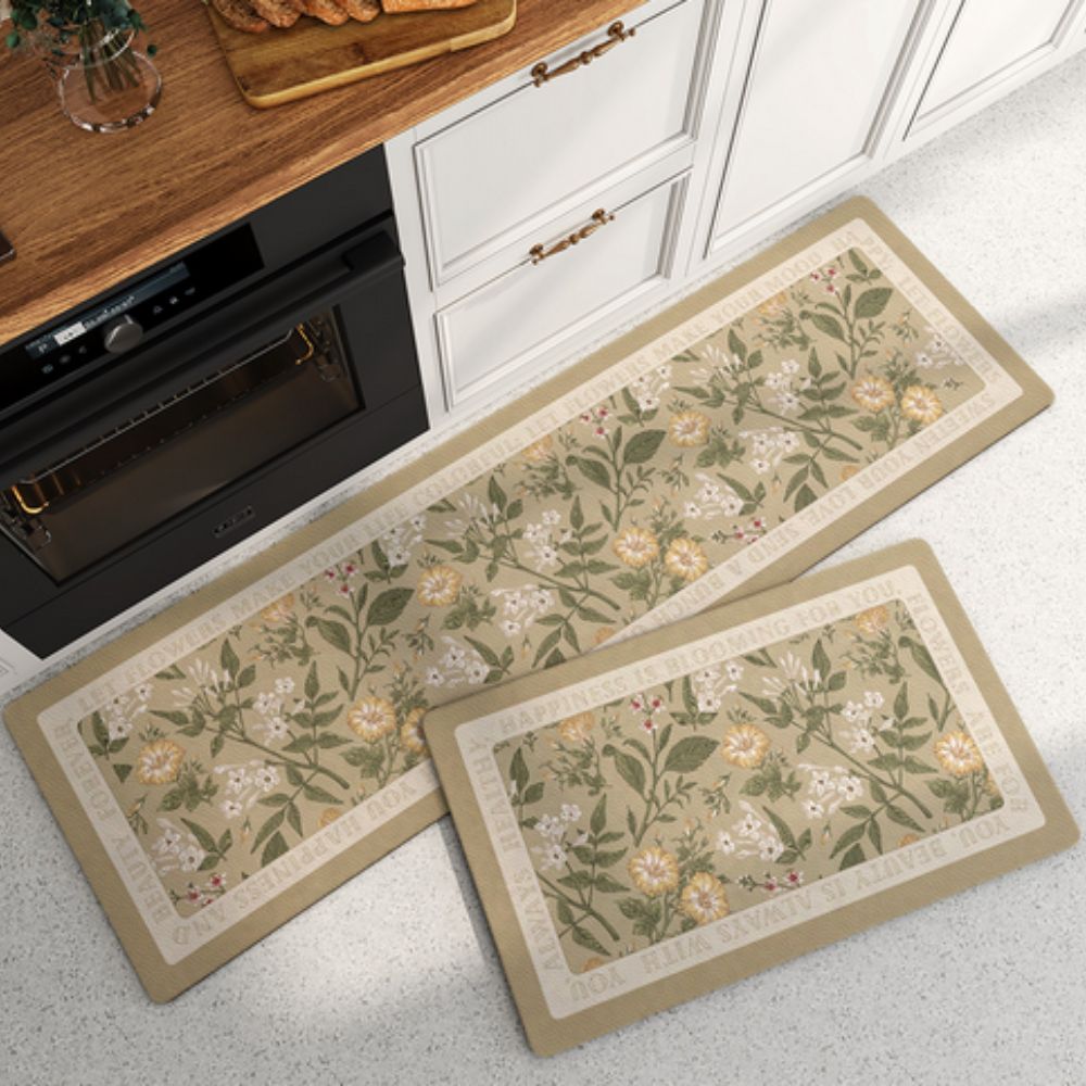 Chic Dry-Comfort Kitchen Mat for Everyday Use