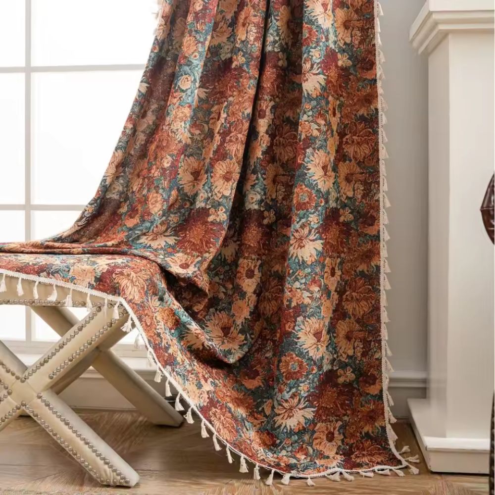Charming Vintage Floral Drapes for Elegant Spaces