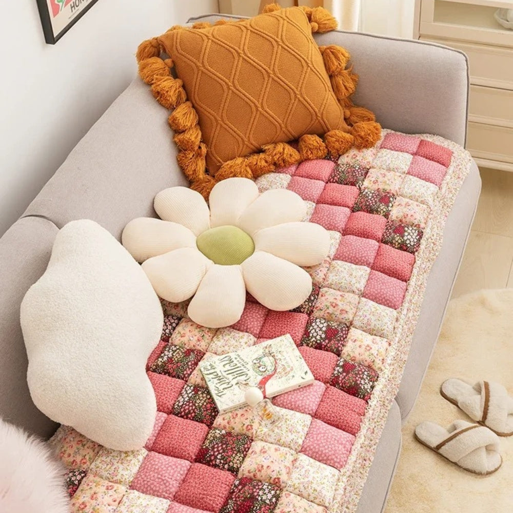 Vibrant Vintage-Inspired Sofa Protector Cover
