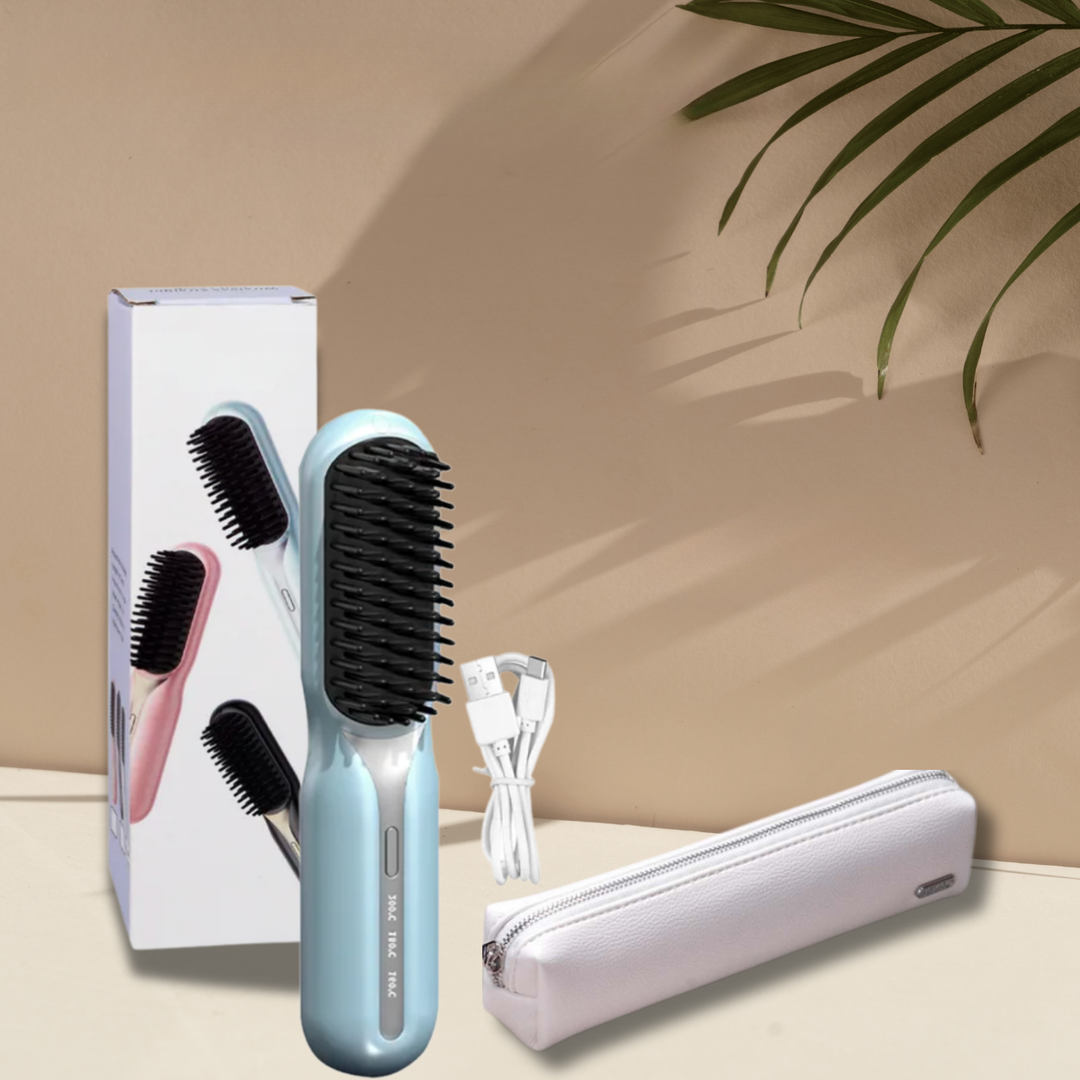 Wireless Hair Straightening Brush | Effortless Shine & Style