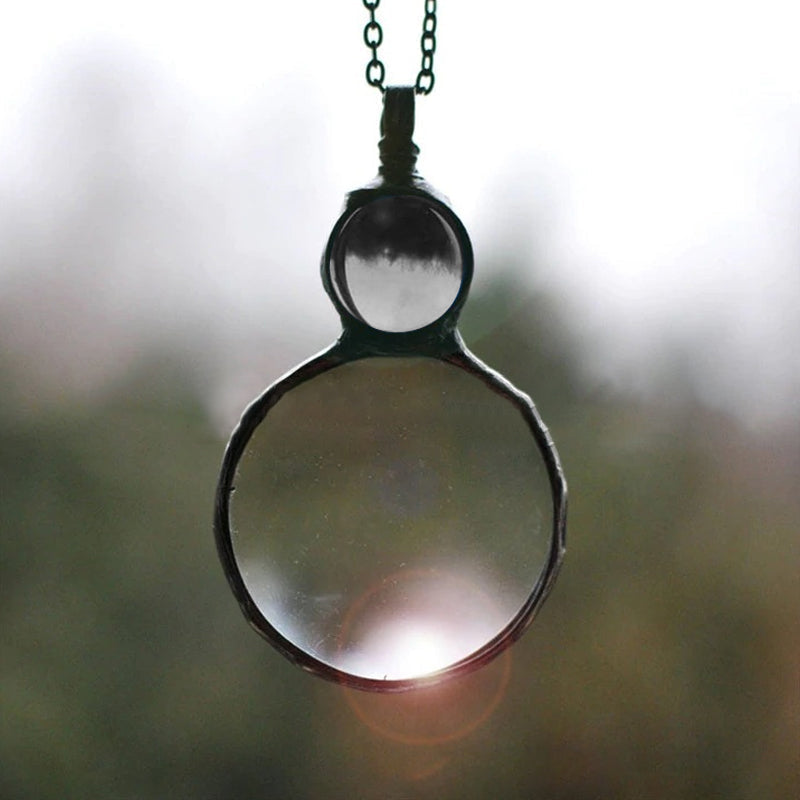 Necklace with Magnifying Pendant
