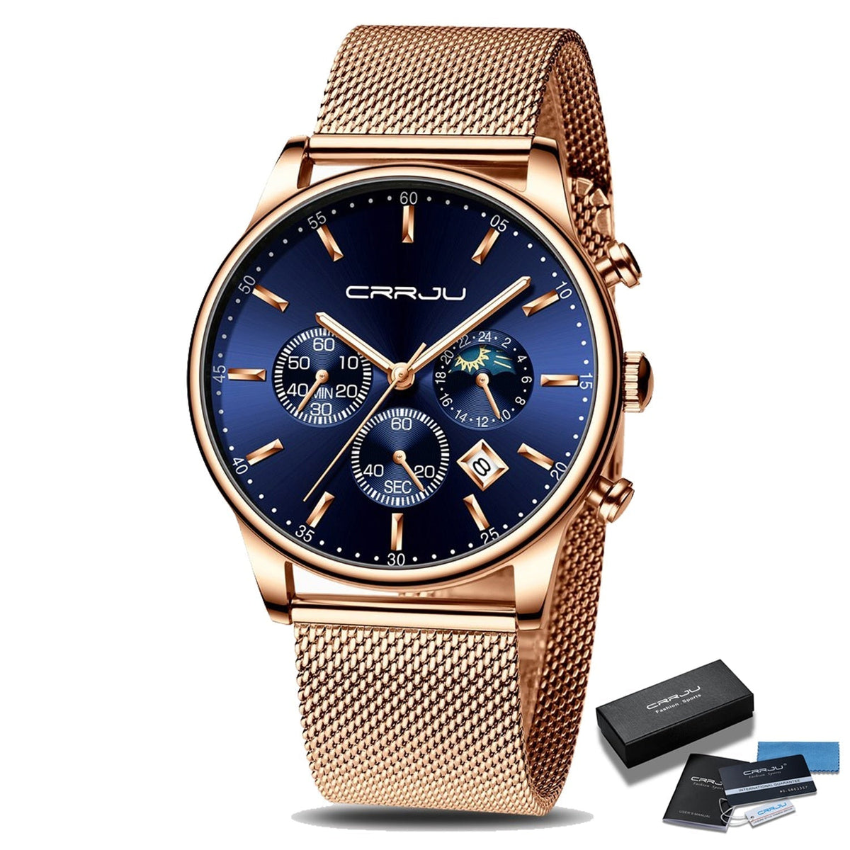 Sport Watch for Men with Metal Band