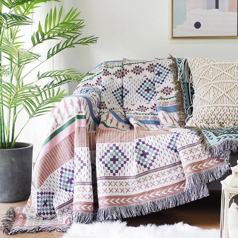 Vintage Style Pumpkin Sofa Throw Blanket Cover