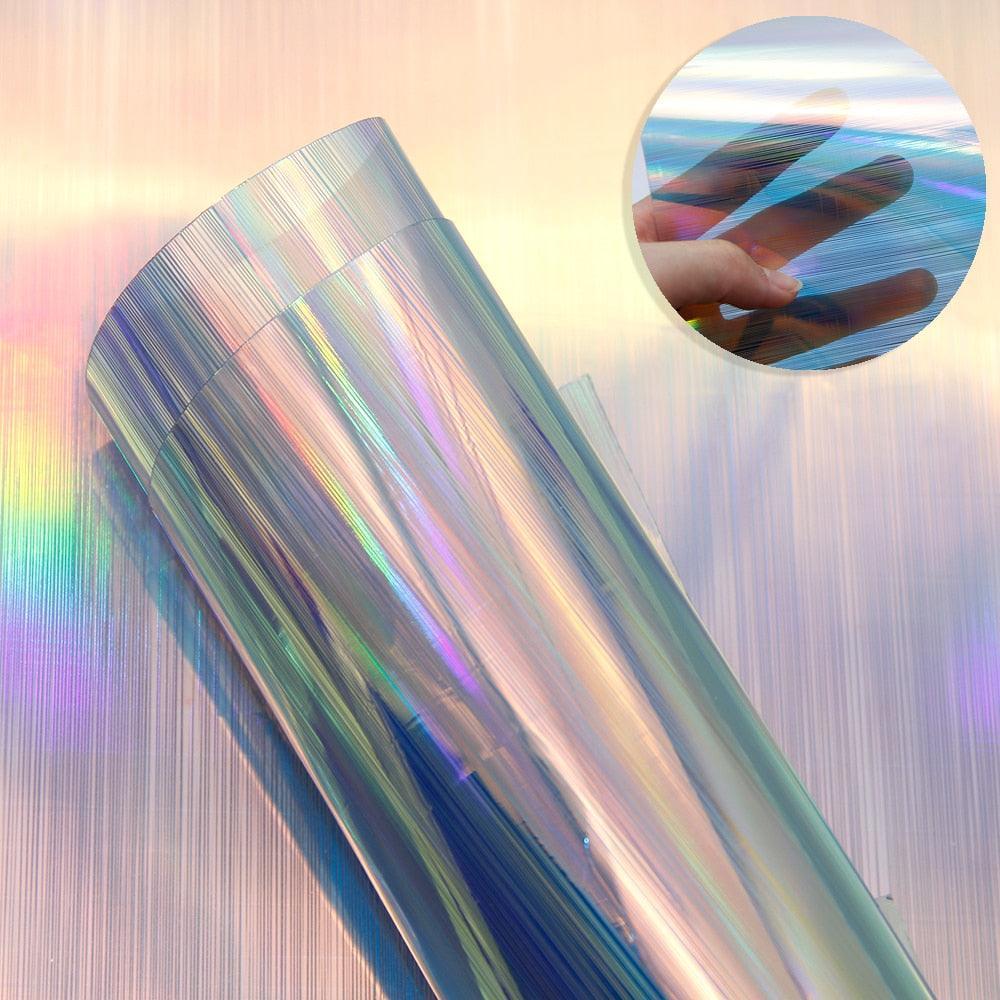 Iridescent PVC Faux Leather Jelly Material for Creative DIY Projects