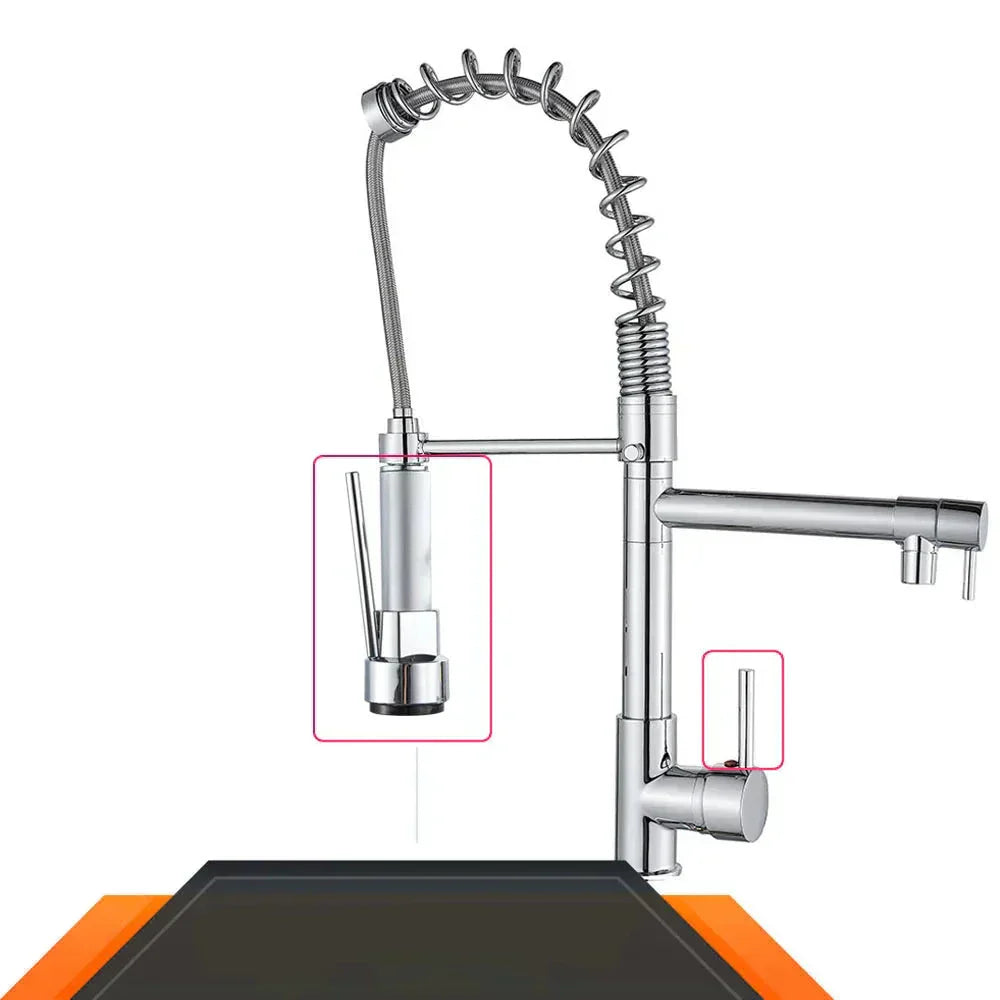 Luxury Kitchen Faucet with Dual Spouts – AquaWave Pro Design