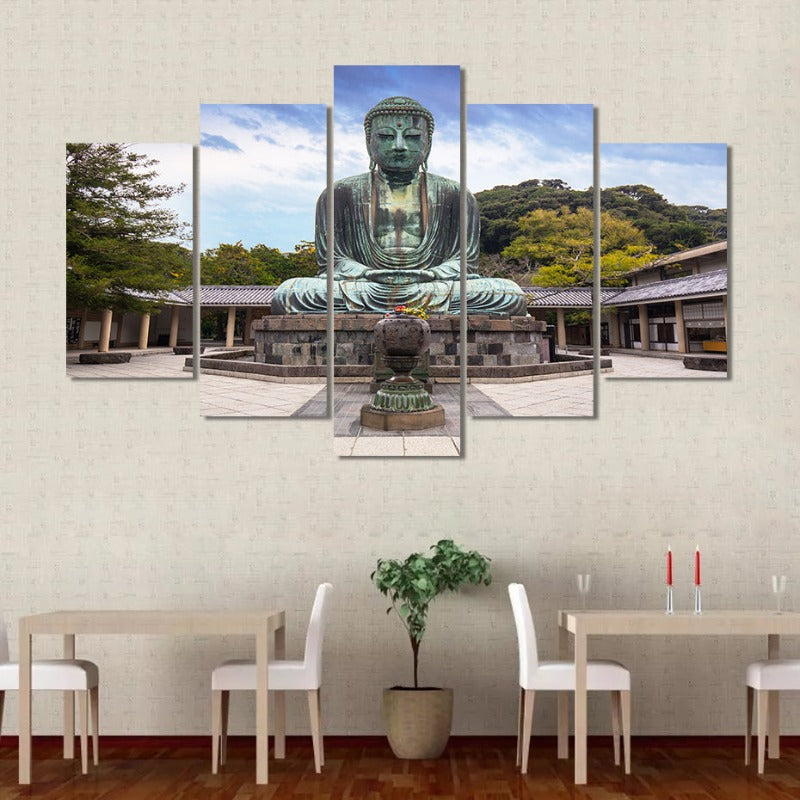5-Piece Serene Buddha Canvas Art Set for Home Decor