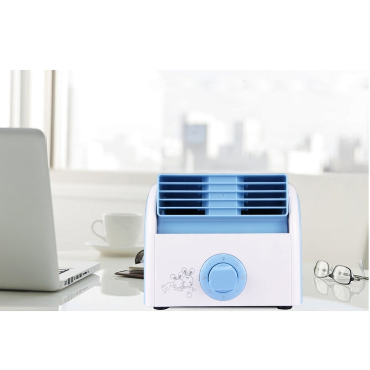 Mini Desktop Fan with No Blade – 30W Silent Turbine for Home & Office, 3 Speed Settings, AC 220V (Blue)