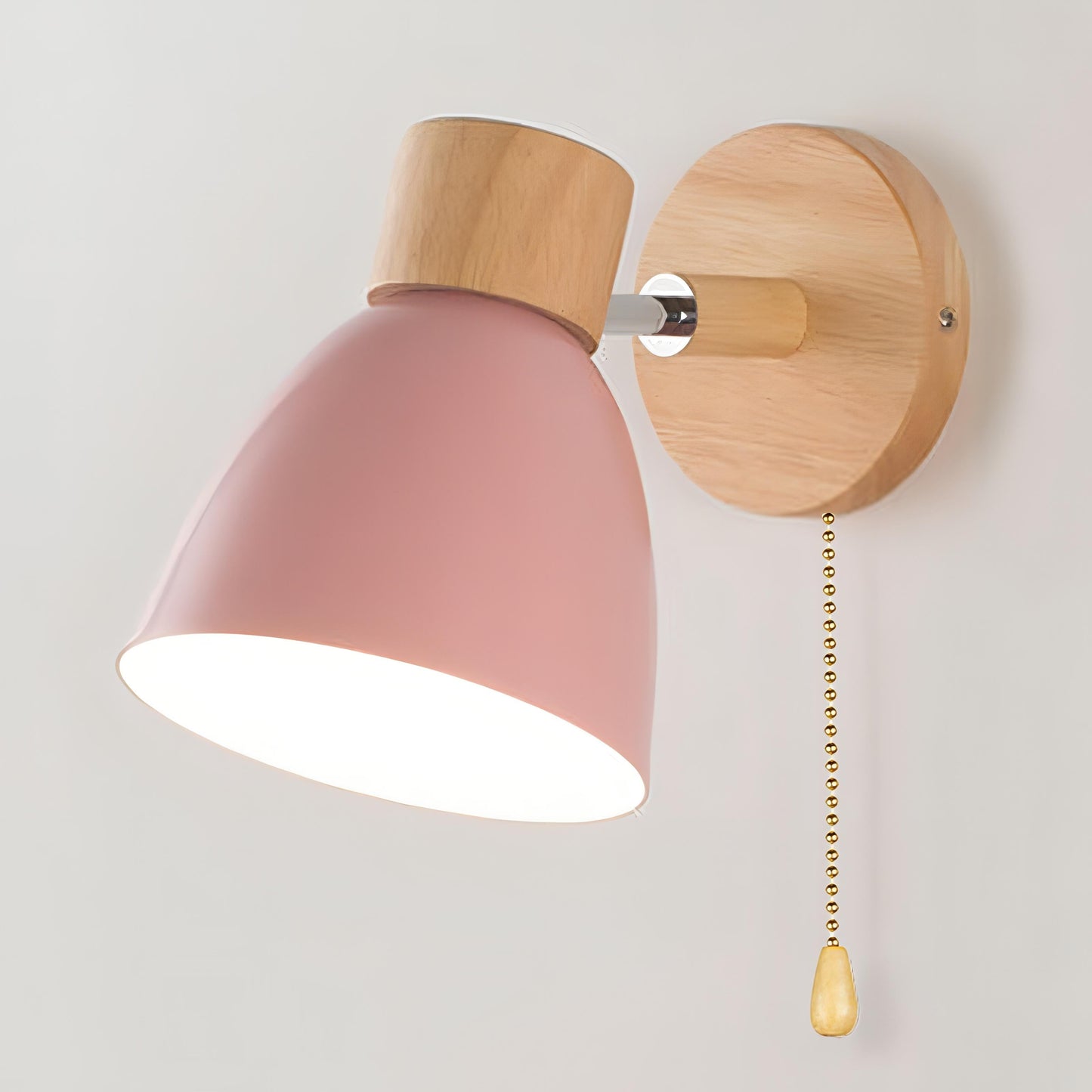 Wall Light in Scandinavian Design with Pull Switch Feature