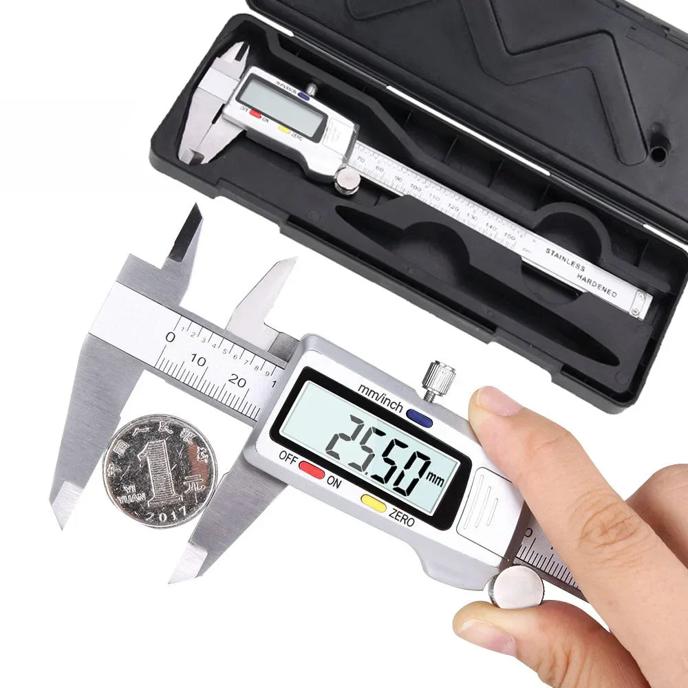 Digital Caliper | Stainless Steel LCD | Precision Tool for Workshop and Modeling