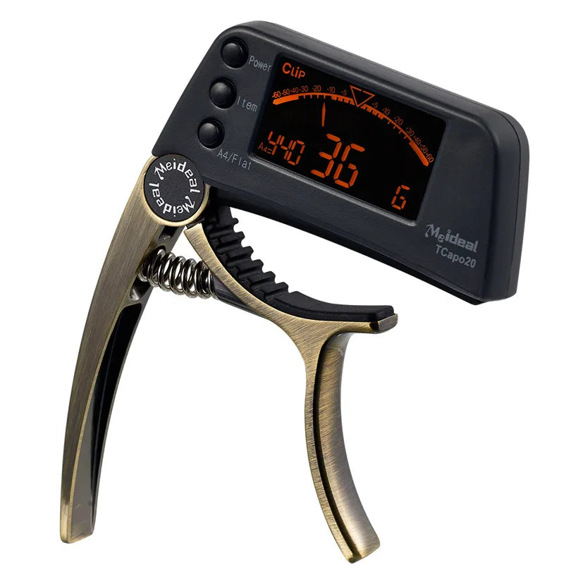 Dual-Function Guitar Tuner and Capo – Effortless Precision for Musicians