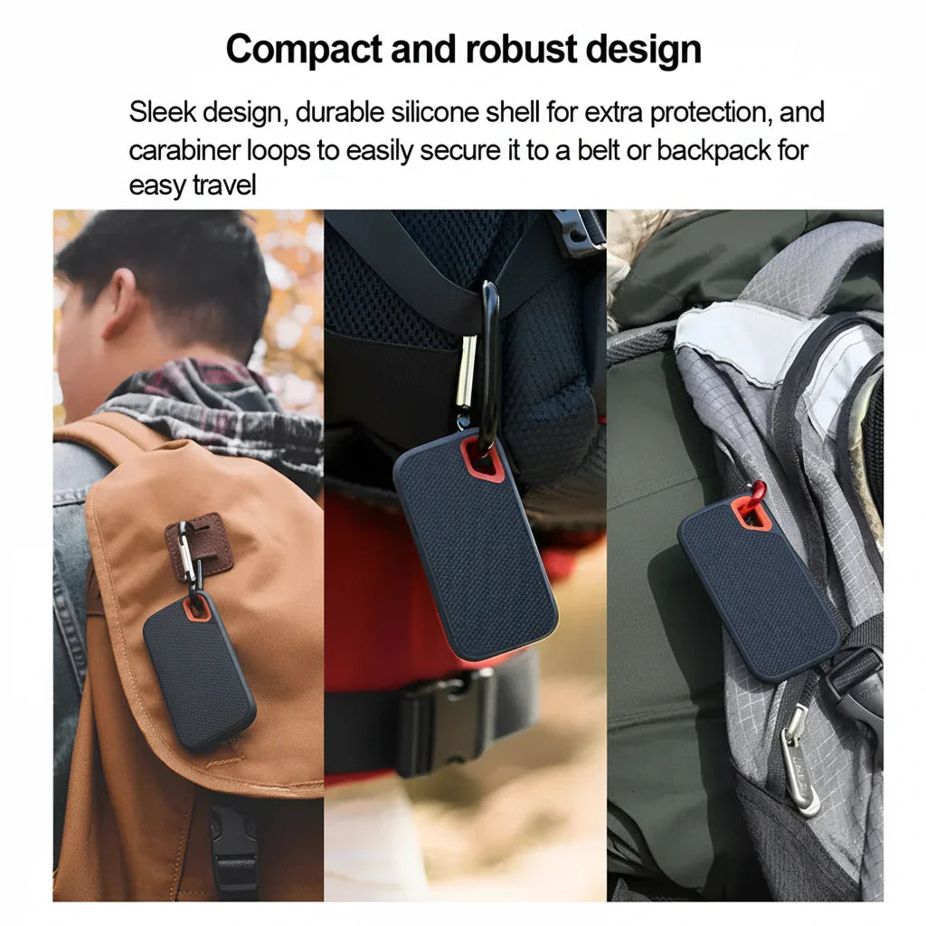 Slim External Solid State Drive – Portable USB C Backup Storage