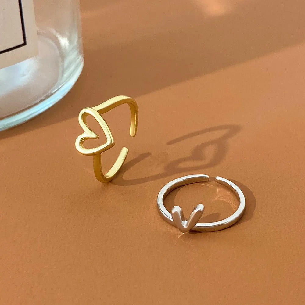 Adjustable Heart Rings for Self-Love and Connection